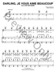 Darling, Je Vous Aime Beaucoup piano sheet music cover